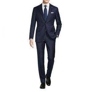 NWT Daniel Cremieux 2-Piece Navy‎ Blue 100% Wool Suit Size 44x38L Office Formal